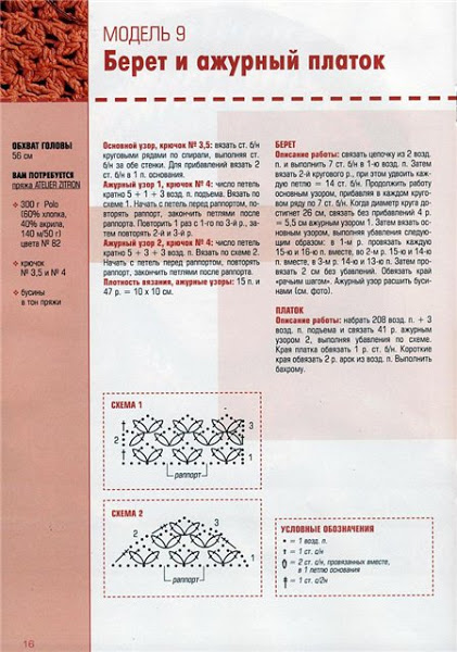 Береты вязание крючком