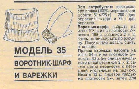 Вяжем снуд спицами. Схемы