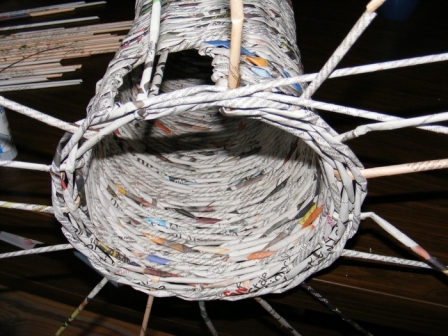 Плетение из газет. Ветряная мельница.МК
