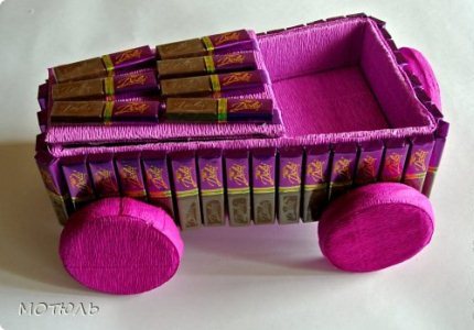 Подарочная машинка из шоколада