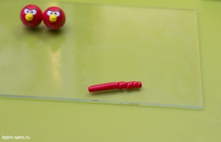 Сережки из полимерной глины Angry Birds