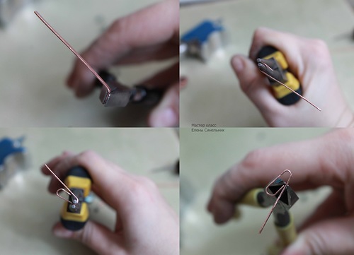 Медный кулон Сердце в технике wire wrap