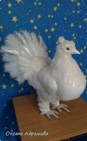 Королевский голубь из пластиковых бутылок. Мастер-класс