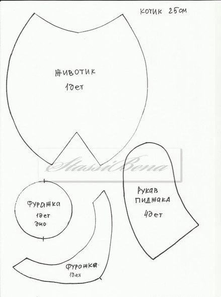 Коты. Игрушки с выкройками. Шьем сами