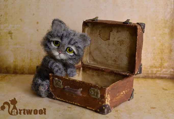 Коты и кошки в технике сухого валяния. Мастер-класс