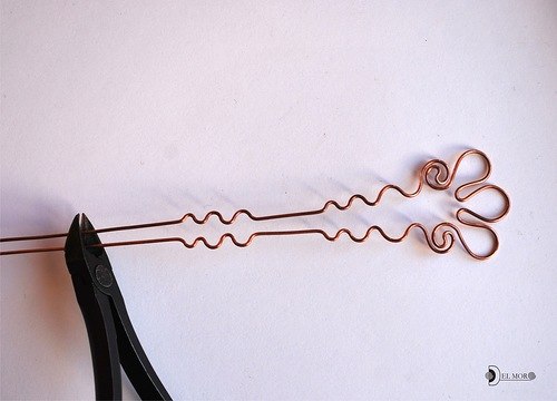 Заколка-шпилька в технике wire wrap