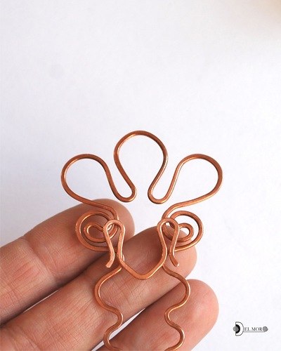 Заколка-шпилька в технике wire wrap
