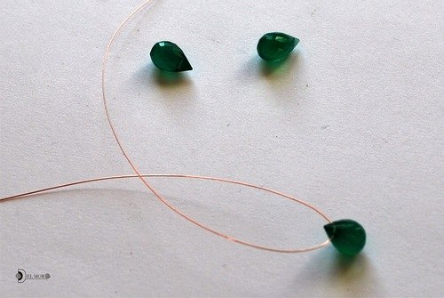 Заколка-шпилька в технике wire wrap