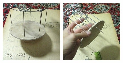 Декоративная клетка из проволоки. Изготавливаем сами