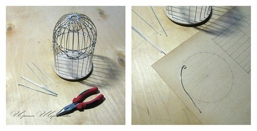 Декоративная клетка из проволоки. Изготавливаем сами
