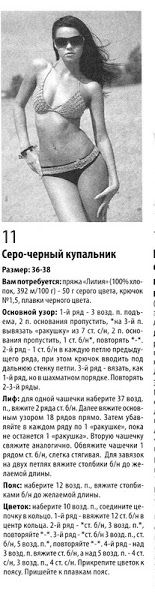 Вязаные модели купальников крючком. Схемы