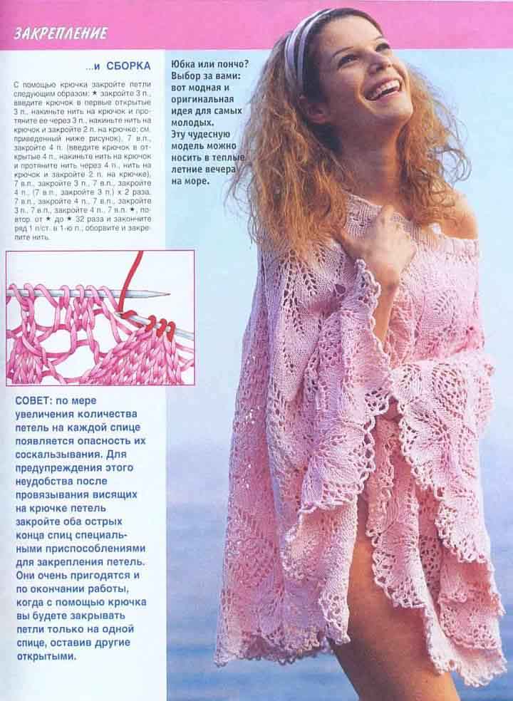 Юбки спицами. Схемы и описания