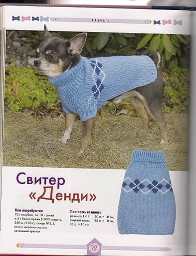 Вяжем для собак своими руками. Спицы